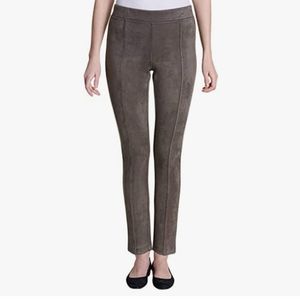 NWT ☆ Andrew Marc Faux Suede Pull-On Taupe Pants Size L